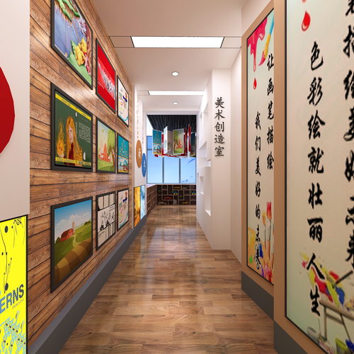 望直港中心小学美术教室