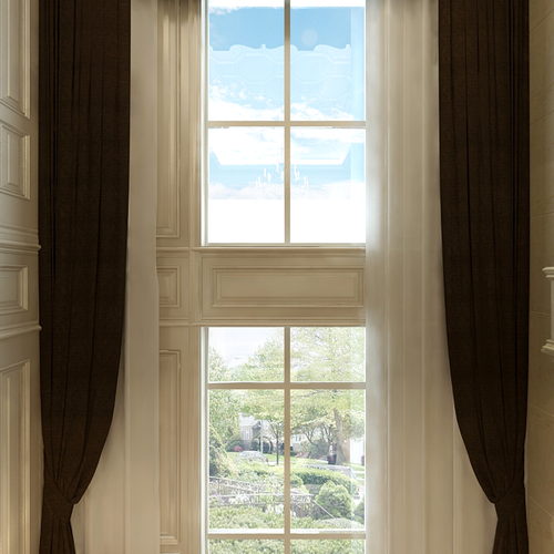 欧式中空罗马柱电视背景墙