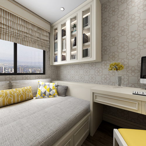 美式卧室全景3d模型