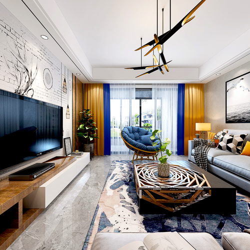 现代全景客餐厅 设计师:杨萍