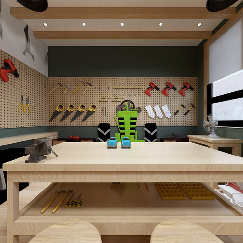 信丰七色光礼仪幼儿园木工坊