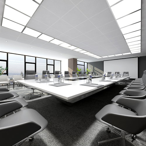 现代风格会议室全景3d模型