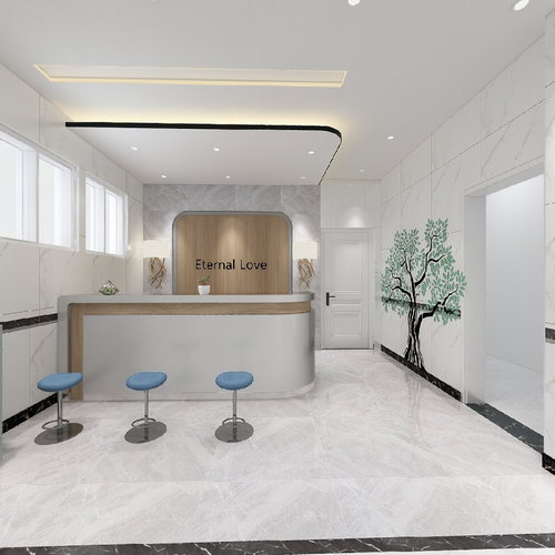 宾馆大厅带腰线效果图