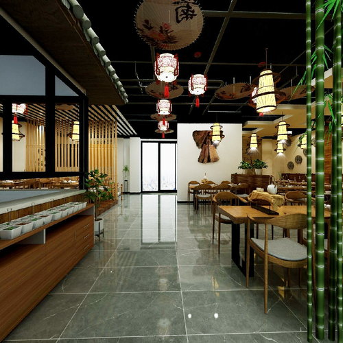 餐饮大厅视角2