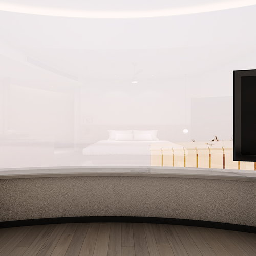 现代酒店客房全景3d模型