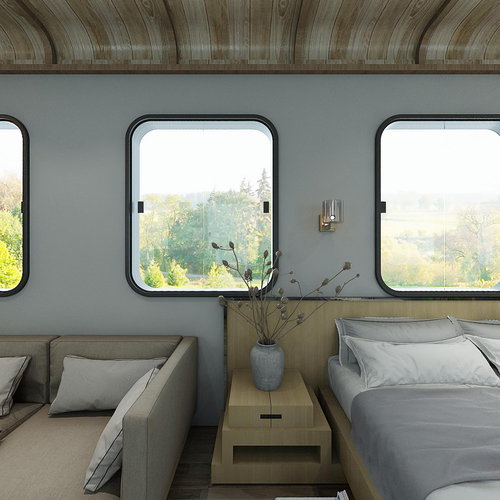 稻田火车车厢主题民宿