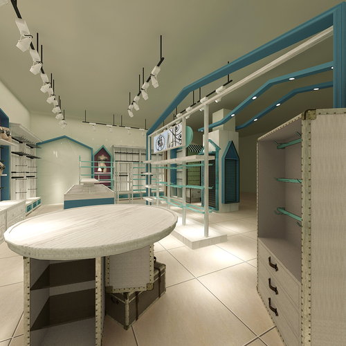 卡通泡泡针织区效果图