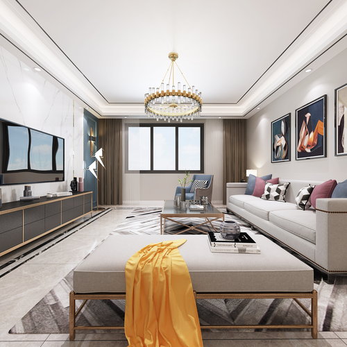 现代轻奢全屋效果图
