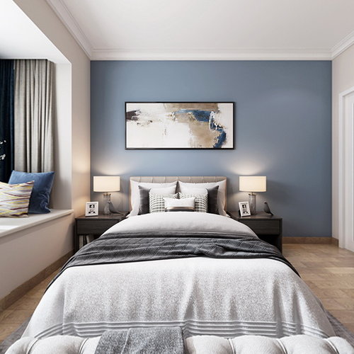 烟熏蓝背景卧室