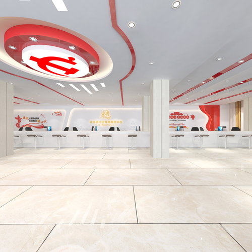 幸福里社区党群服务中心大厅效果图