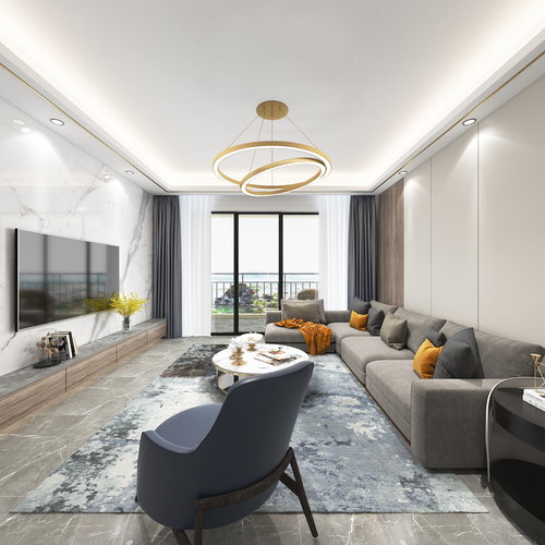 敏捷6-03现代全屋全景效果图