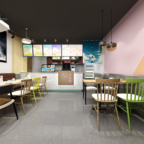 奶茶店全景