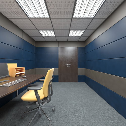 现代警察局审讯室全景3d模型