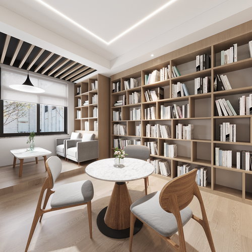 现代休息室全景