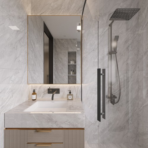 现代卫生间全景