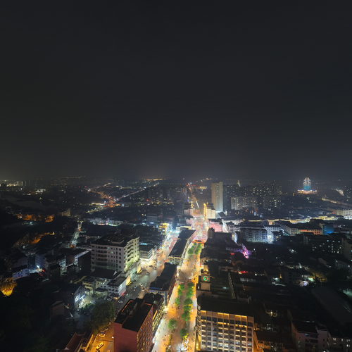 万盛街空中俯视全景