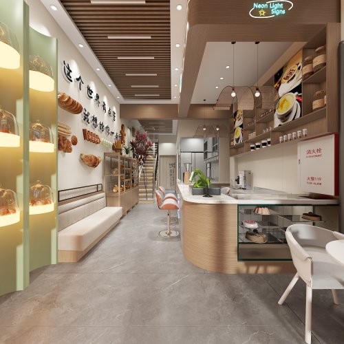 额敏县御景南湾烘焙甜品店效果图