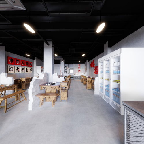 火锅店效果图