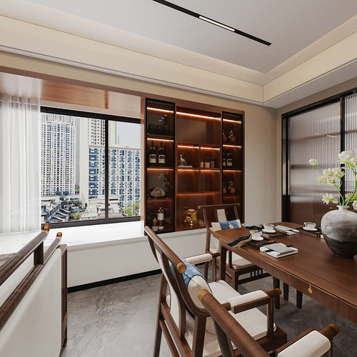 新中式客餐厅全景